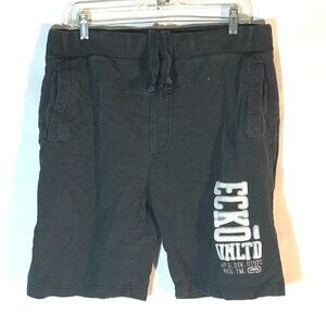 ECKO UNLTD Black Workout Training Yoga athletic Activewear Shorts